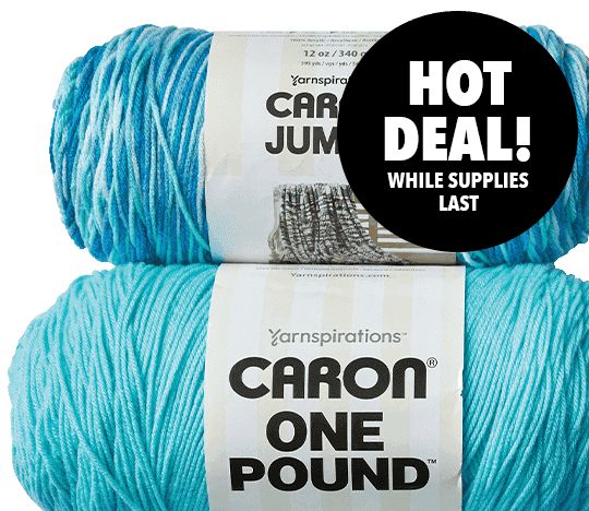 Caron One Pound and Jumbo Yarn. Hot Deal! While Supplies Last.