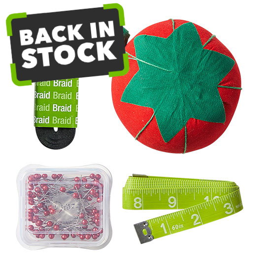 Back in Stock. Sewing and Quilting Notions