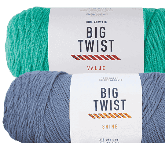 Big Twist Value, Living, Gentle and Shine Yarn