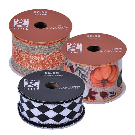 Place & Time Fall and Halloween Ribbon & Decorative Mesh