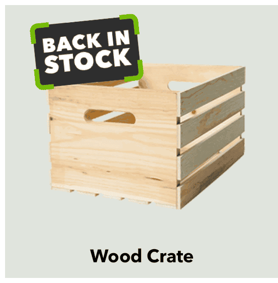 Wood Crate. Back in Stock.