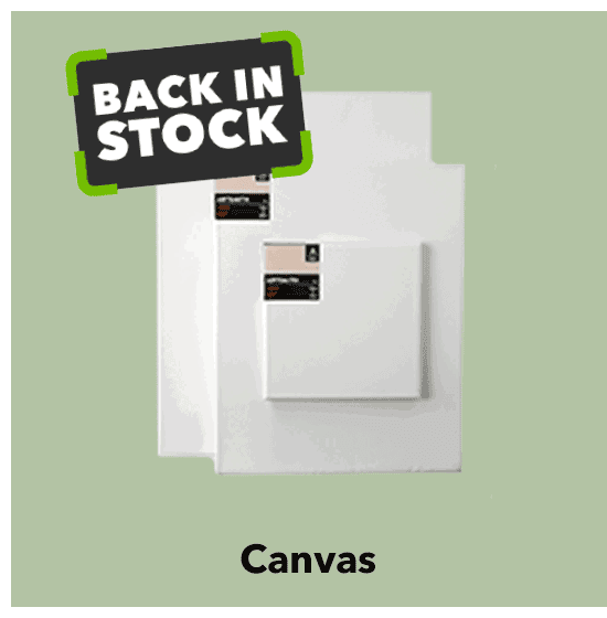 Canvas. Back in Stock.