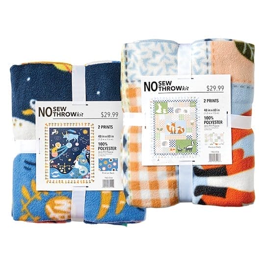 No-Sew Fleece Throw Kits