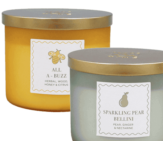 14 ounce Spring and Summer 3-Wick Candles.