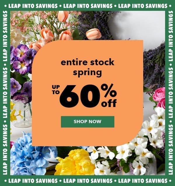 Entire stock Spring. Up to 50\\$ off. Shop Now.