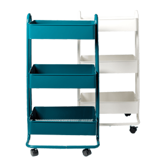 3 Tier Metal Rolling Carts