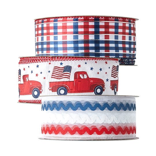 Patriotic Ribbon, Bows & Decorative Mesh