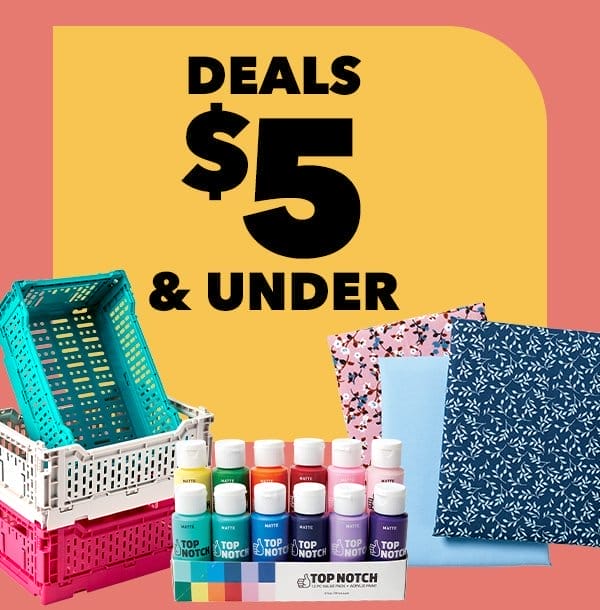 Deals \\$5 and under.