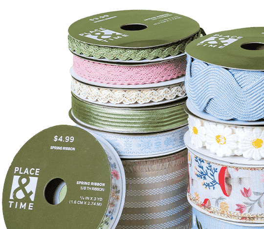 Spring Ribbon, Bows and Decorative Mesh