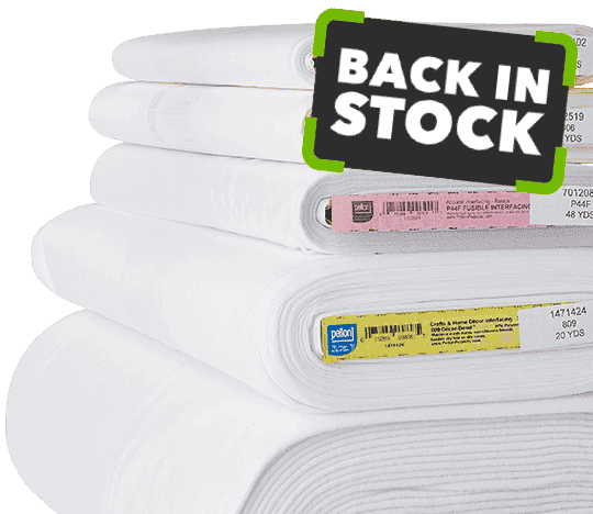 Entire Stock Pellon Interfacing. Back in Stock.