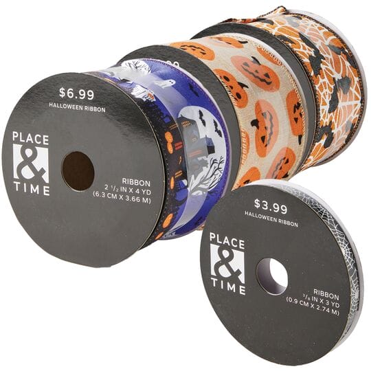 Place & Time® Halloween Ribbon & Decorative Mesh