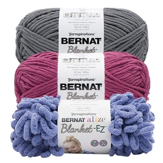 Bernat Blanket and Blanket-EZ Yarn.