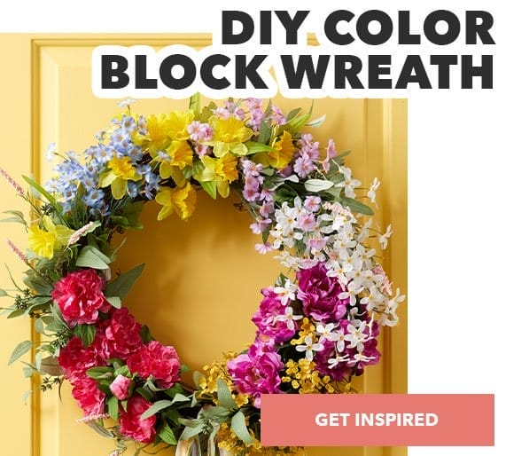 Color Block Spring Wreath. Get Project