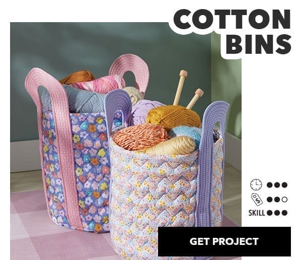 Cotton Bins. Time: 3 out of 3. Money: 2 out of 3. Skill: 3 out of 3. Get Project.