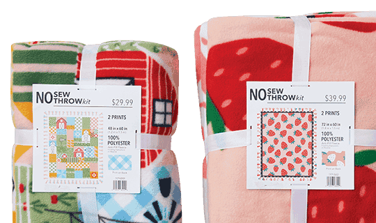  No-Sew Fleece Throw Kits