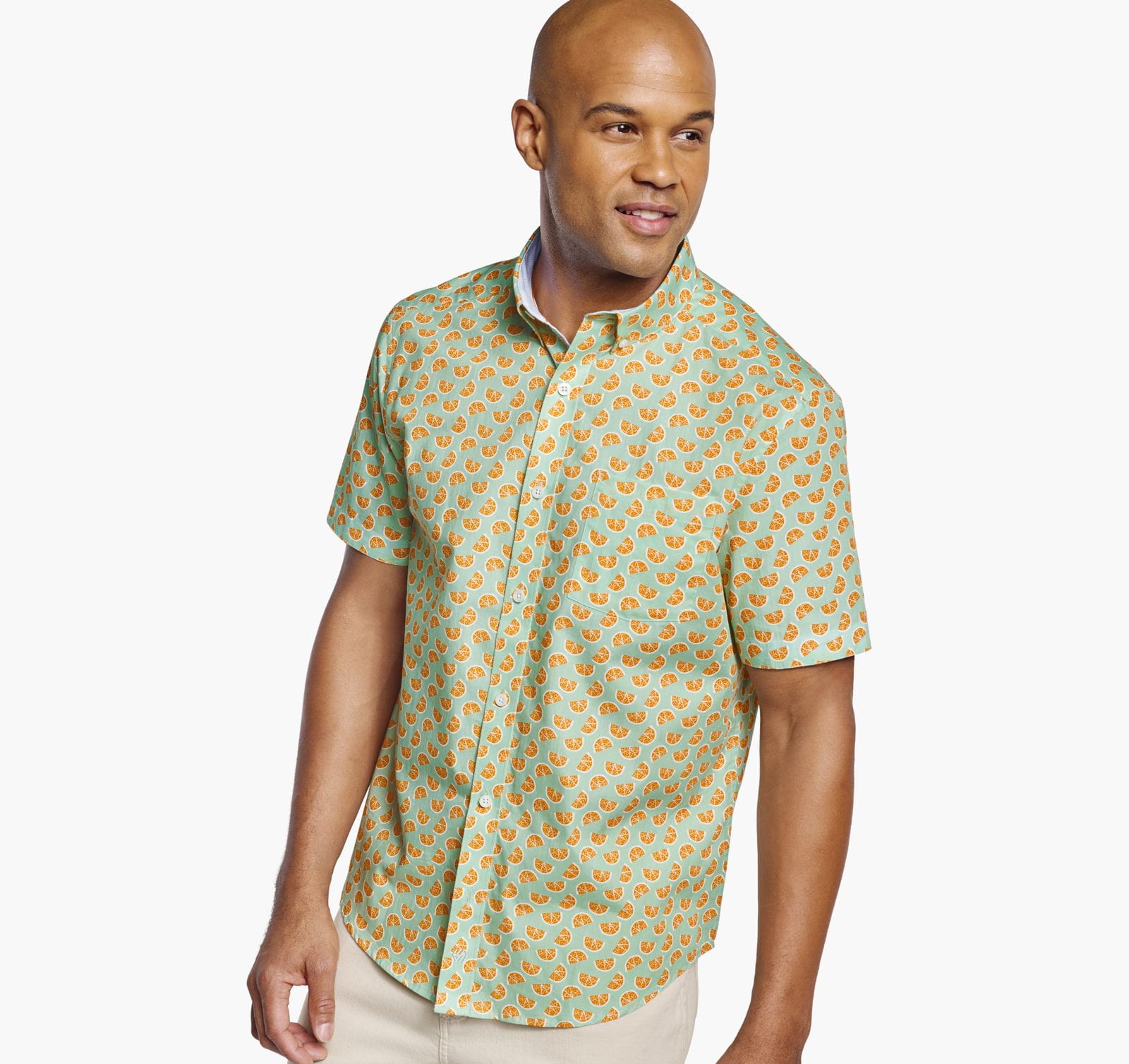 Image: Printed Cotton Short-Sleeve Shirt