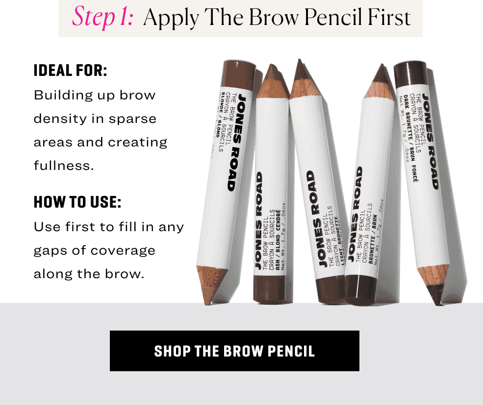 apply the brow pencil