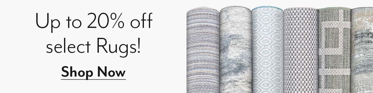 An extra 20% off select rugs!