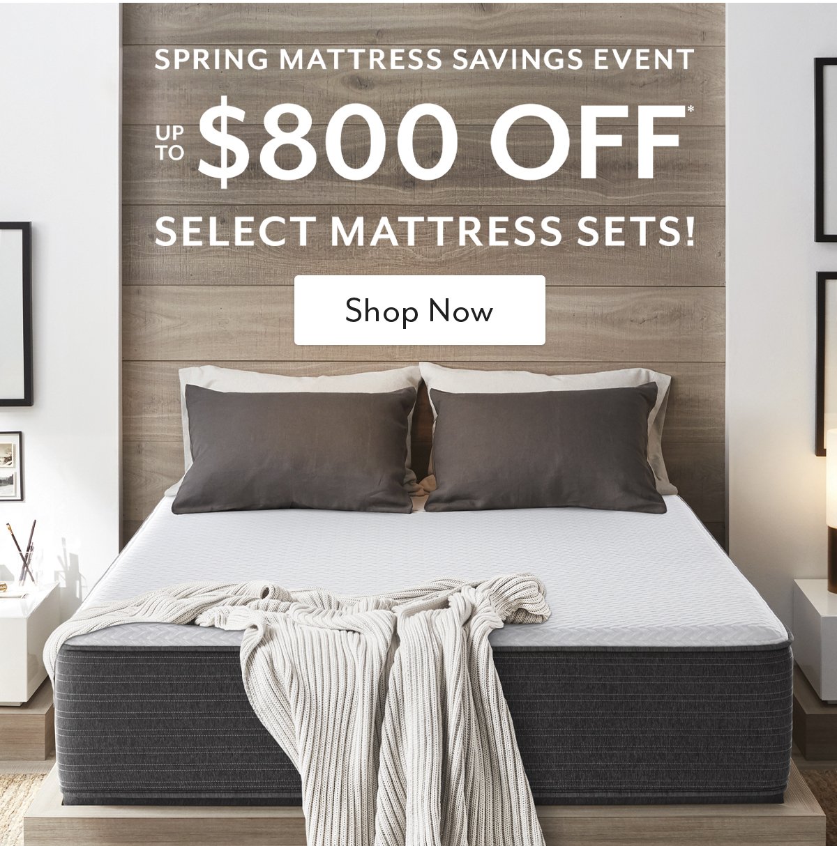 Up to \\$800 in mattress savings!