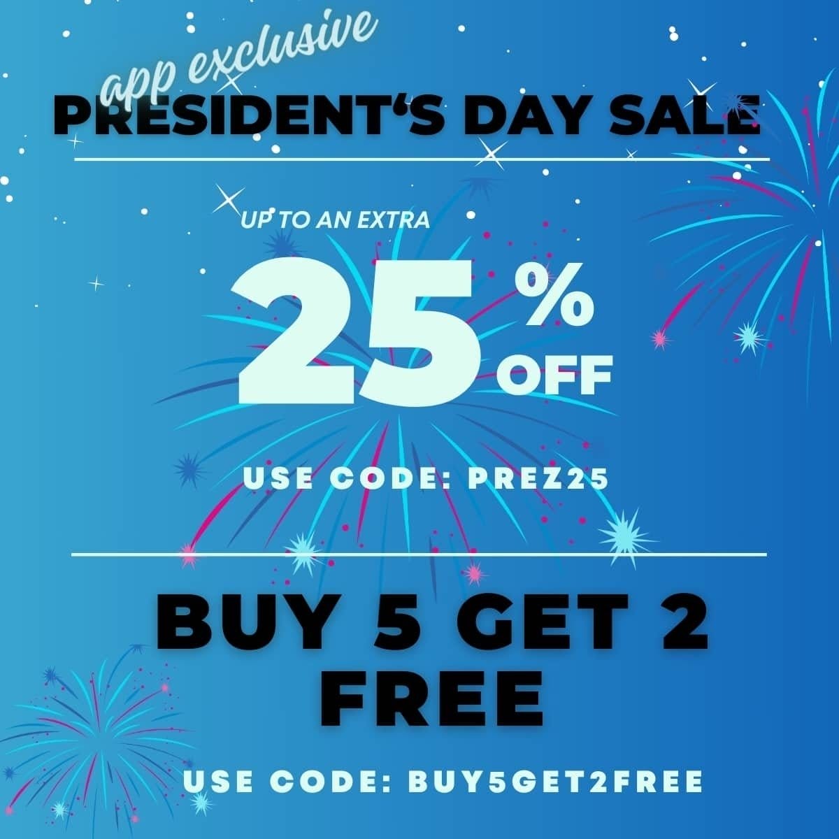 PRESIDENT'S DAY SALE