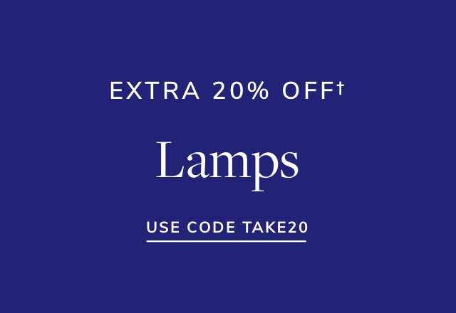 Extra 20% off Lamps