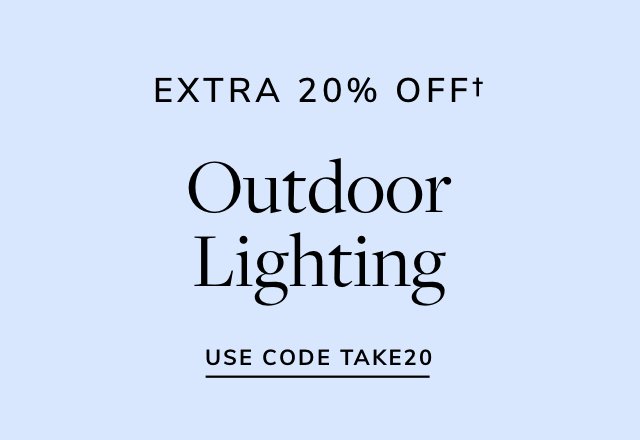 Extra 20% off Outdoor Lighting