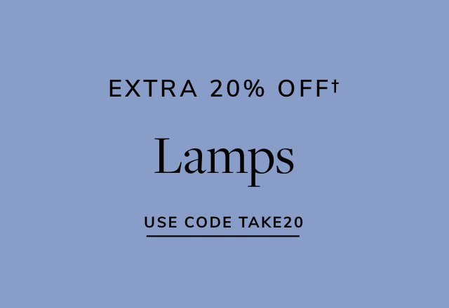 Extra 20% off Lamps