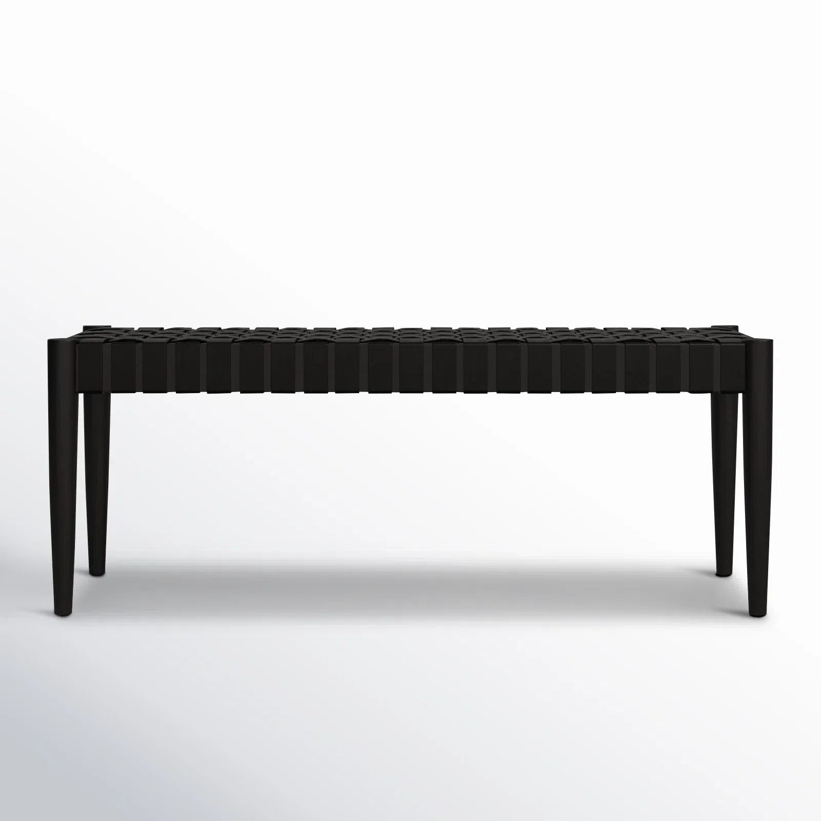 Orin 47" Woven Leather Bench