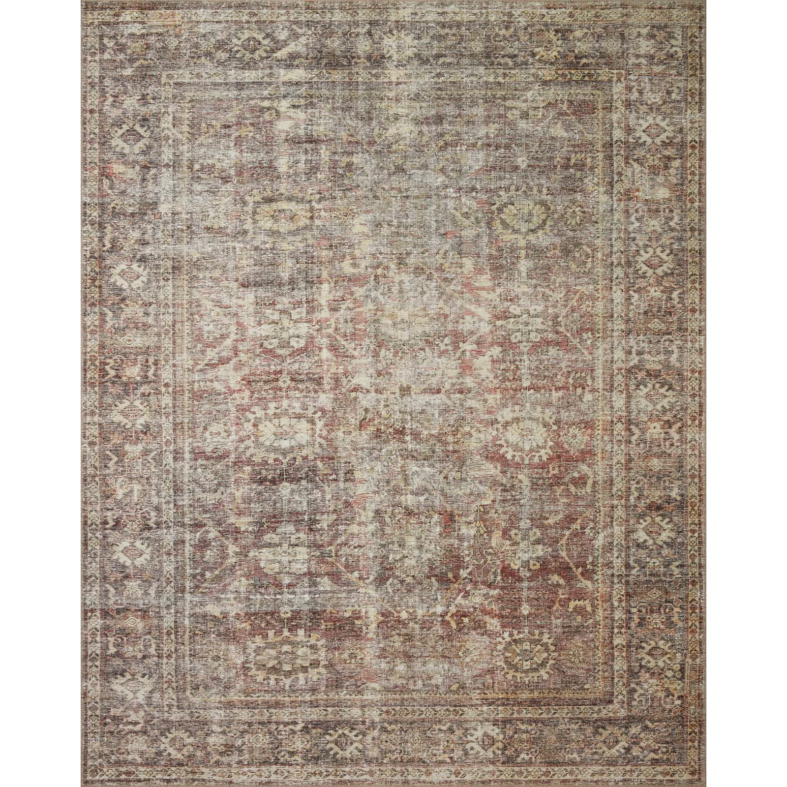 Georgie Oriental Bordeaux/Antique Area Rug