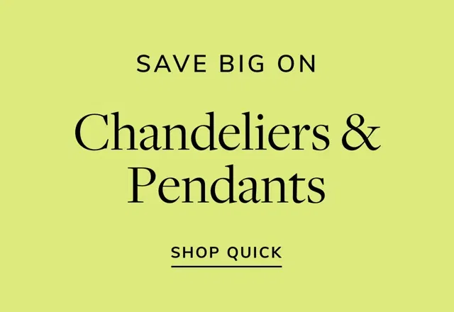 Big Savings on Chandeliers & Pendants