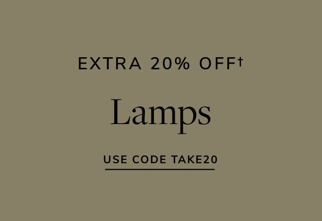 Extra 20% off Lamps