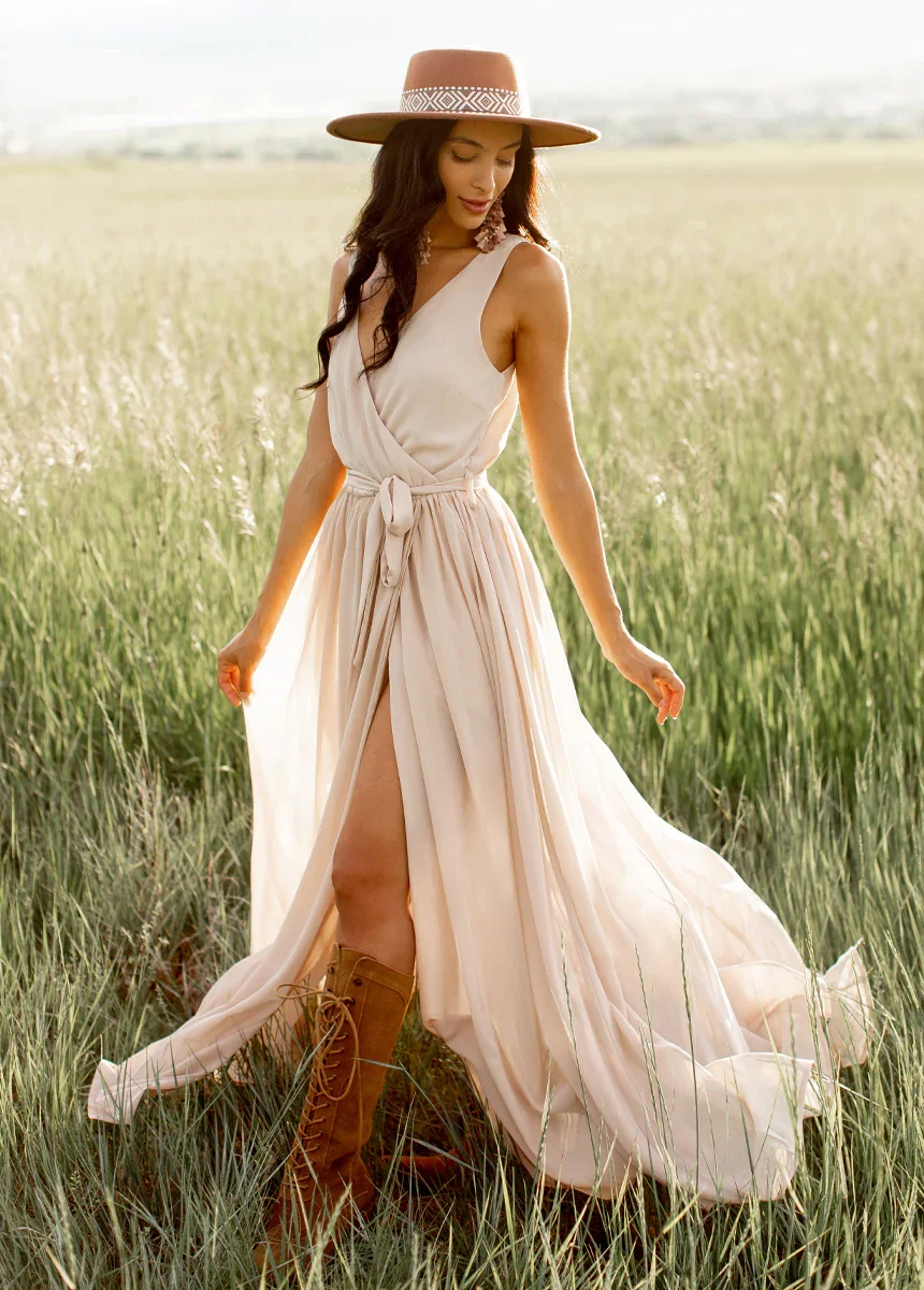 Image of Miriam Dress in Sand