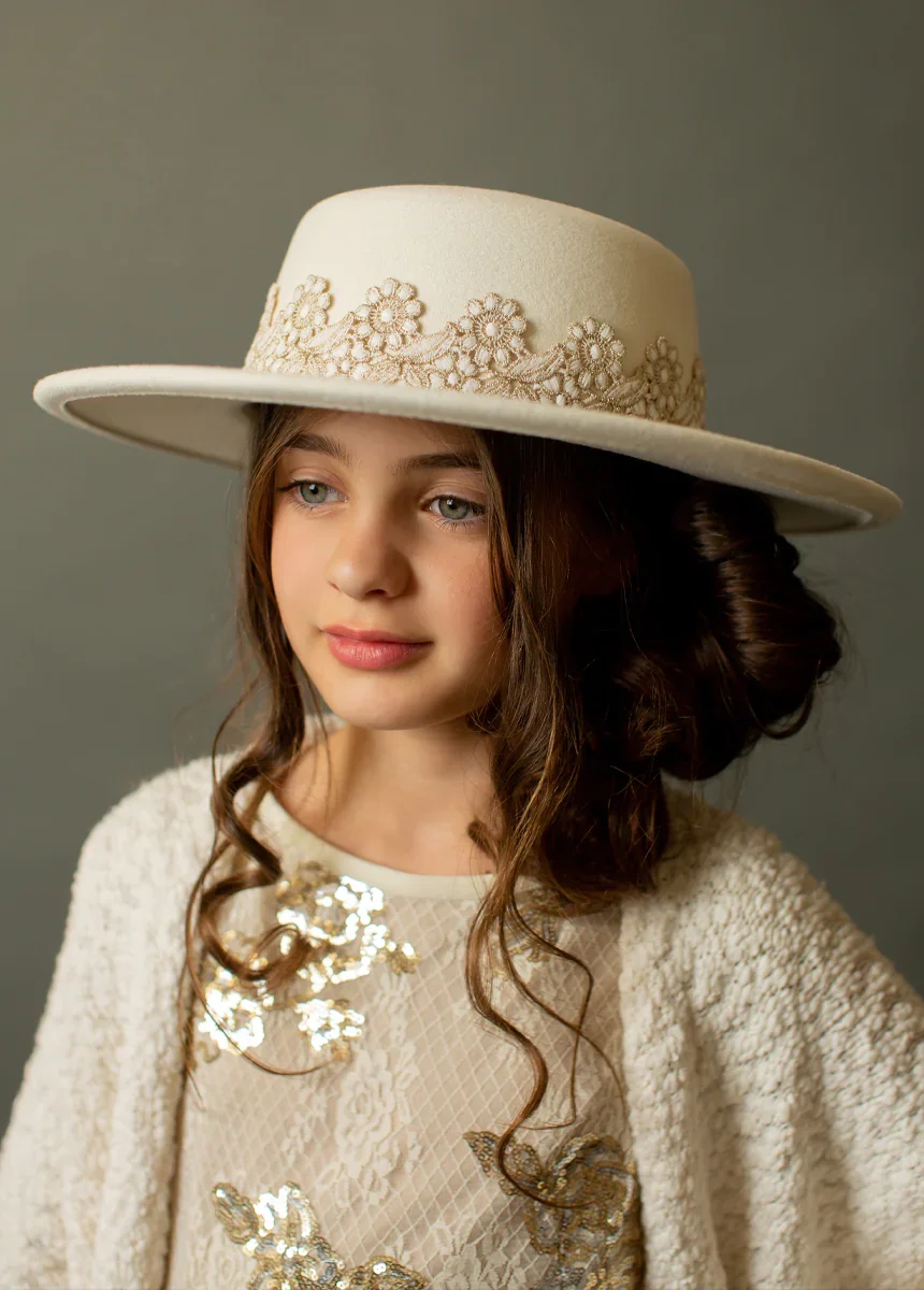 Image of Hallie Hat in Cream