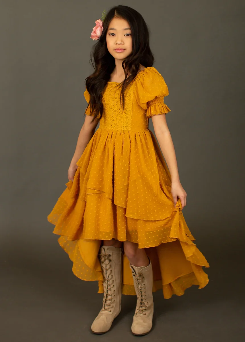 Image of Aurelia Dress in Ochre