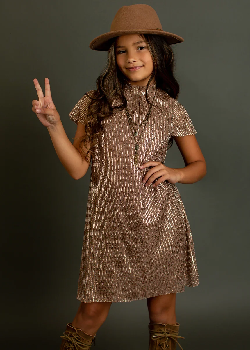 Image of Chele Dress in Bronze