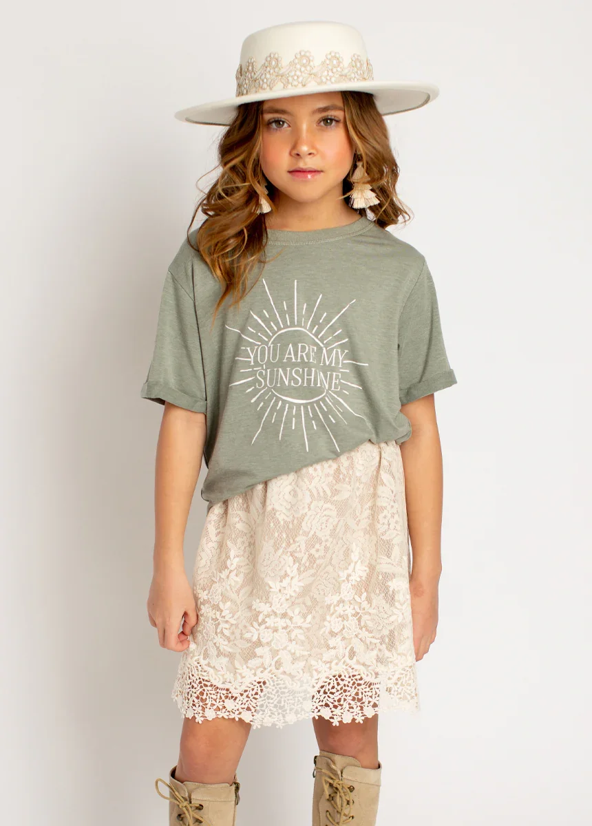 Image of Sunshine Tee in Neutral Green