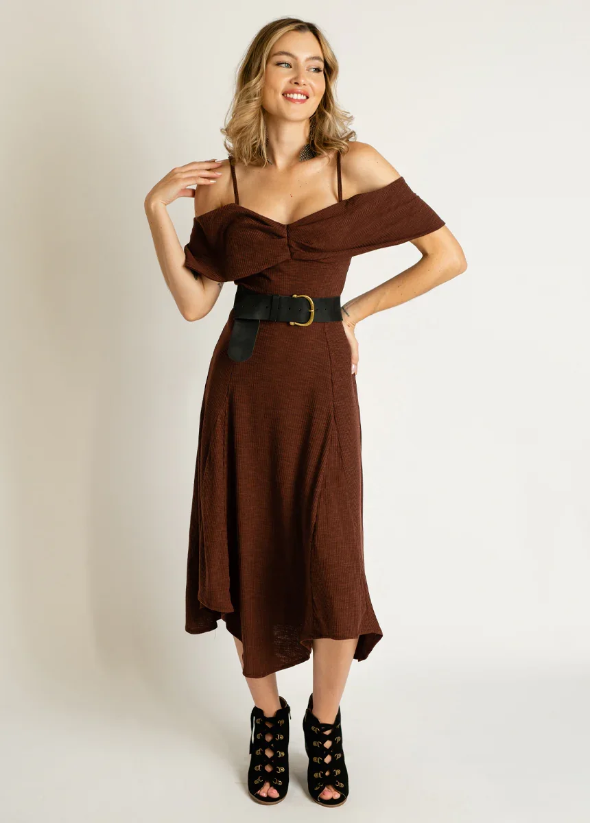 Image of Madorah Dress in Redwood