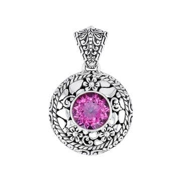 Pink Azotic Topaz Sterling Silver Pendant 7.20ct