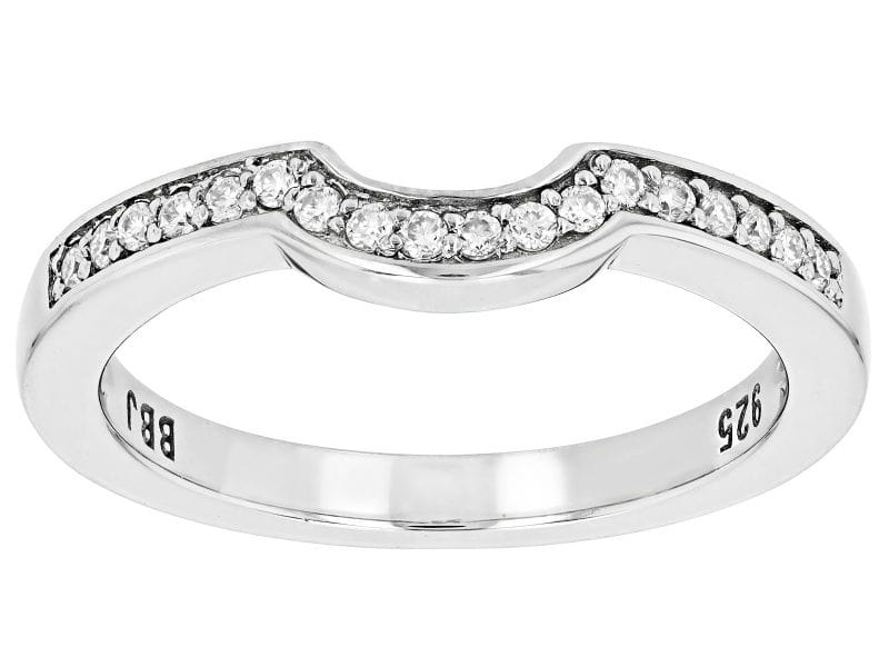 Moissanite Platineve Band Ring .18ctw DEW.