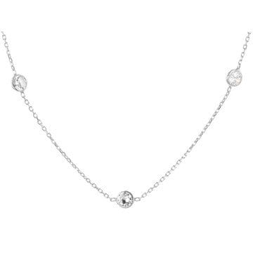 White Cubic Zirconia Rhodium Over Sterling Silver Necklace 11.85ctw