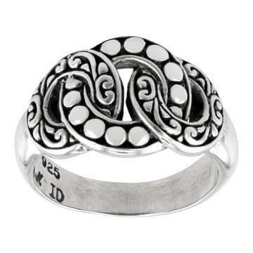 Sterling Silver Textured Link Ring