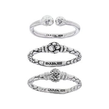 Silver "It Can Be Done" Stackable Set of 3 Rings