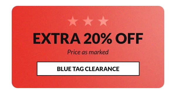 Extra 20% off clearance. Price as marked.