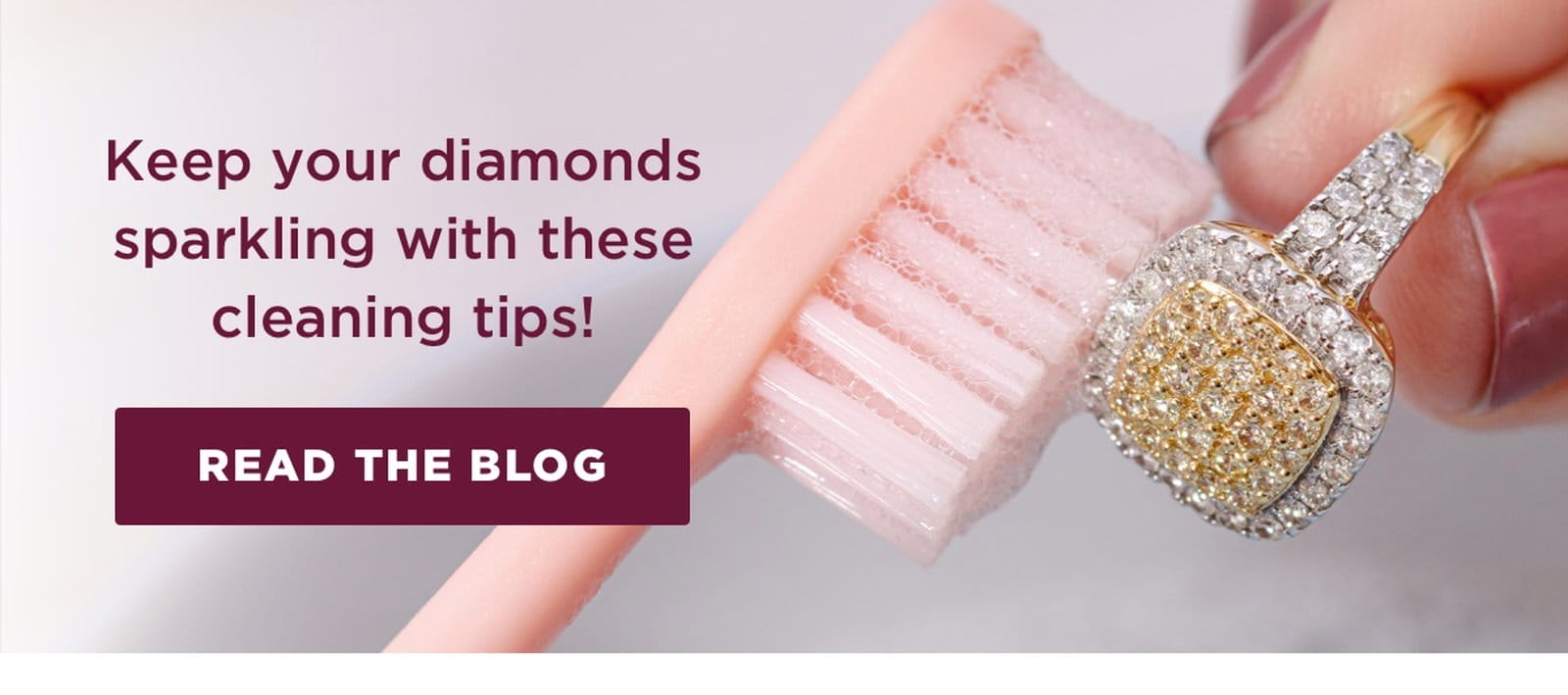 Read the blog for diamond jewelry cleaning tips