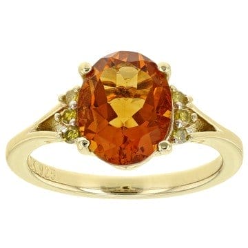 Orange Madeira Citrine 18K Yellow Gold Over Sterling Silver Ring 2.23ctw