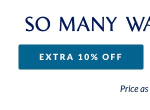 Extra 10% off clearance. Price as marked