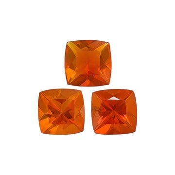 Fire Opal 7mm Cushion Matched Set of 3 2.73ctw