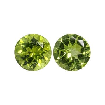 Arizona Peridot 5mm Round Matched Pair 0.92ctw