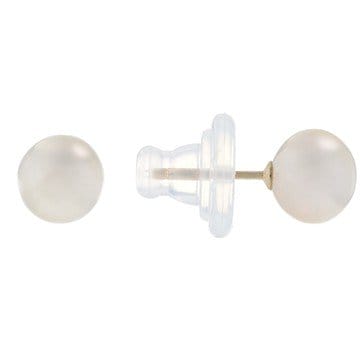 White Cultured Freshwater Pearl 14k Yellow Gold Stud Earrings