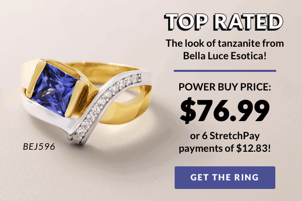 Get the Bella Luce Esotica blue cubic zirconia ring for \\$76.99